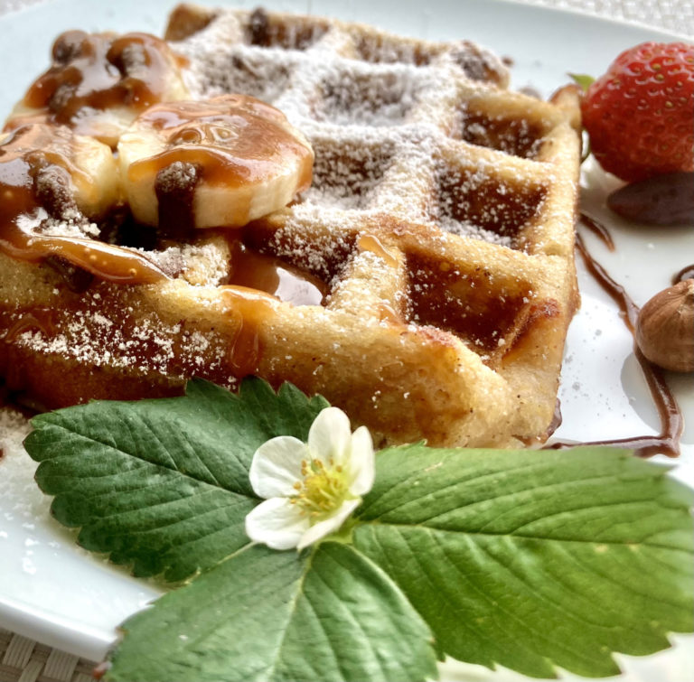 Glutenfreie Waffeln mit Bananen - Erdbeerschokola.de