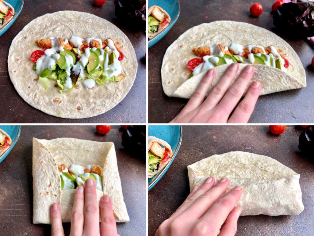 Wraps mit Hähnchen & Wraps richtig rollen Erdbeerschokola.de