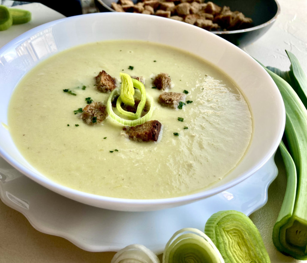 Lauchcremesuppe mit Croûtons - Erdbeerschokola.de