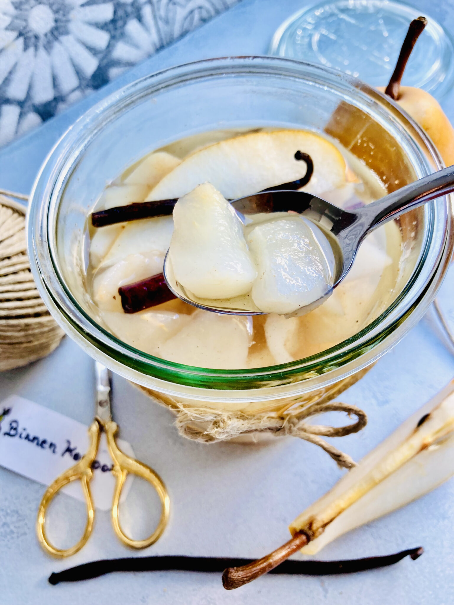 Birnenkompott - Birnen einkochen - Erdbeerschokola.de