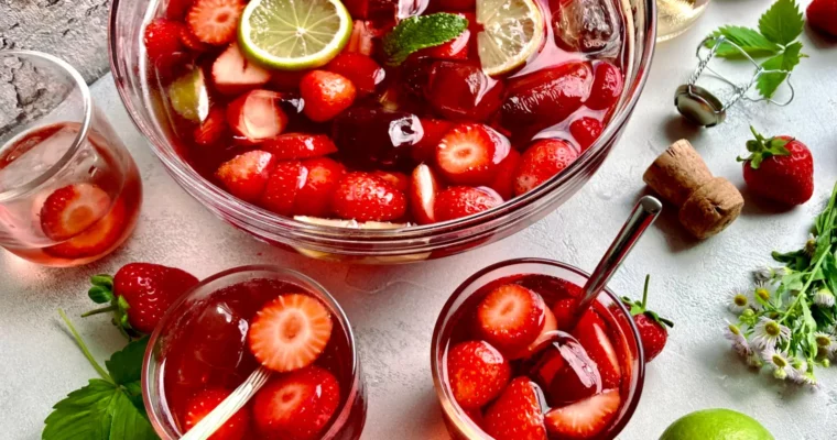 Erdbeerbowle mit Sekt
