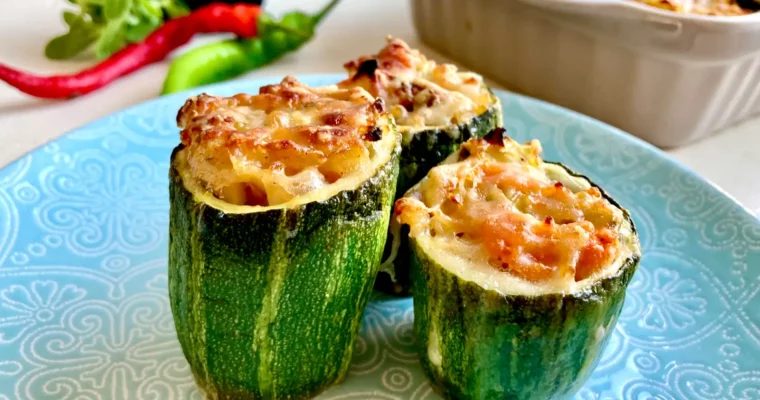 Gefüllte Zucchini vegetarisch
