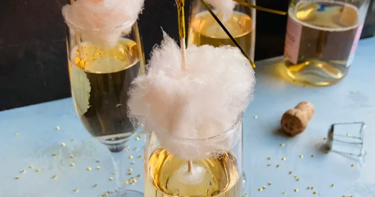 Sekt mit Zuckerwatte