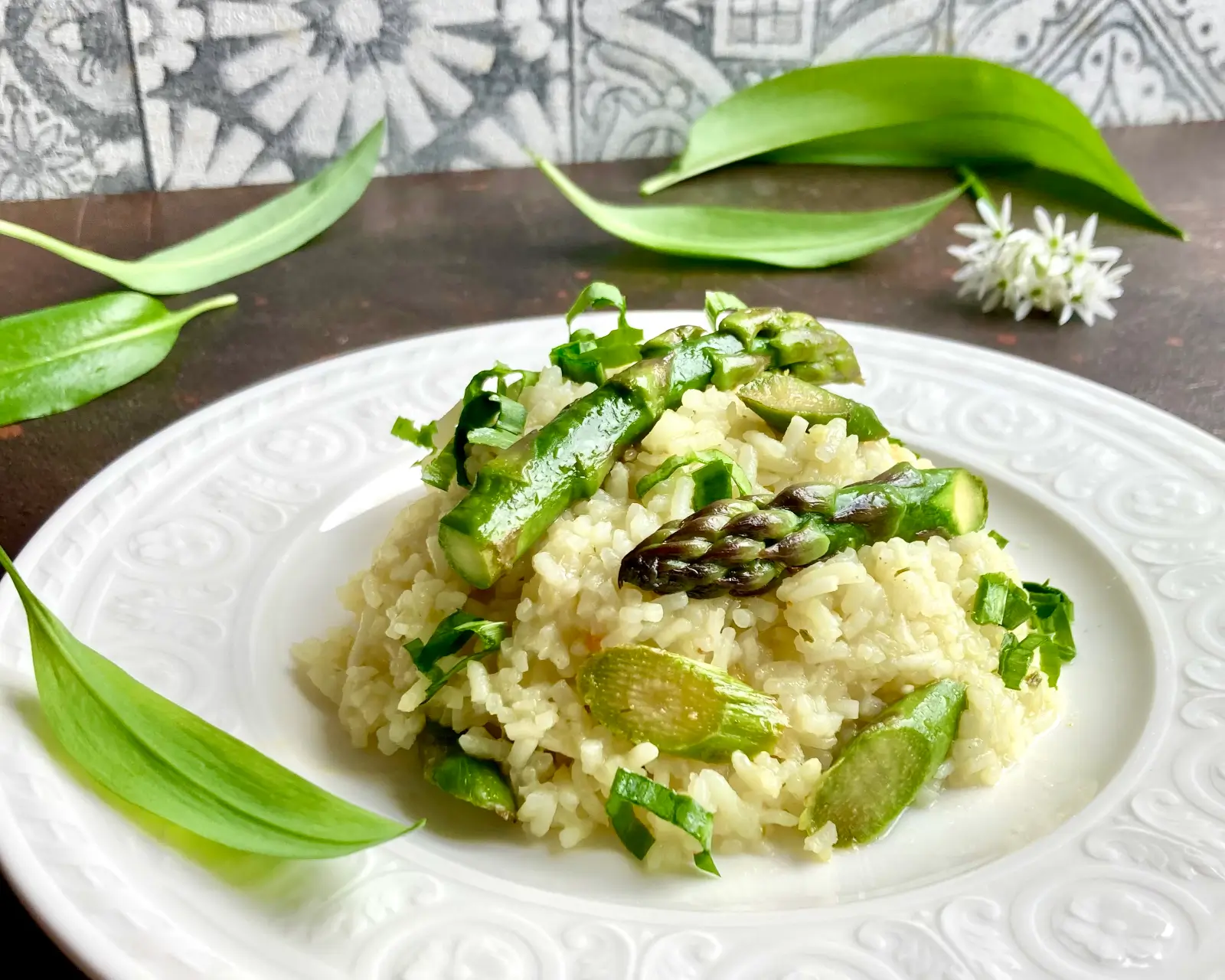 Risotto mit grünem Spargel