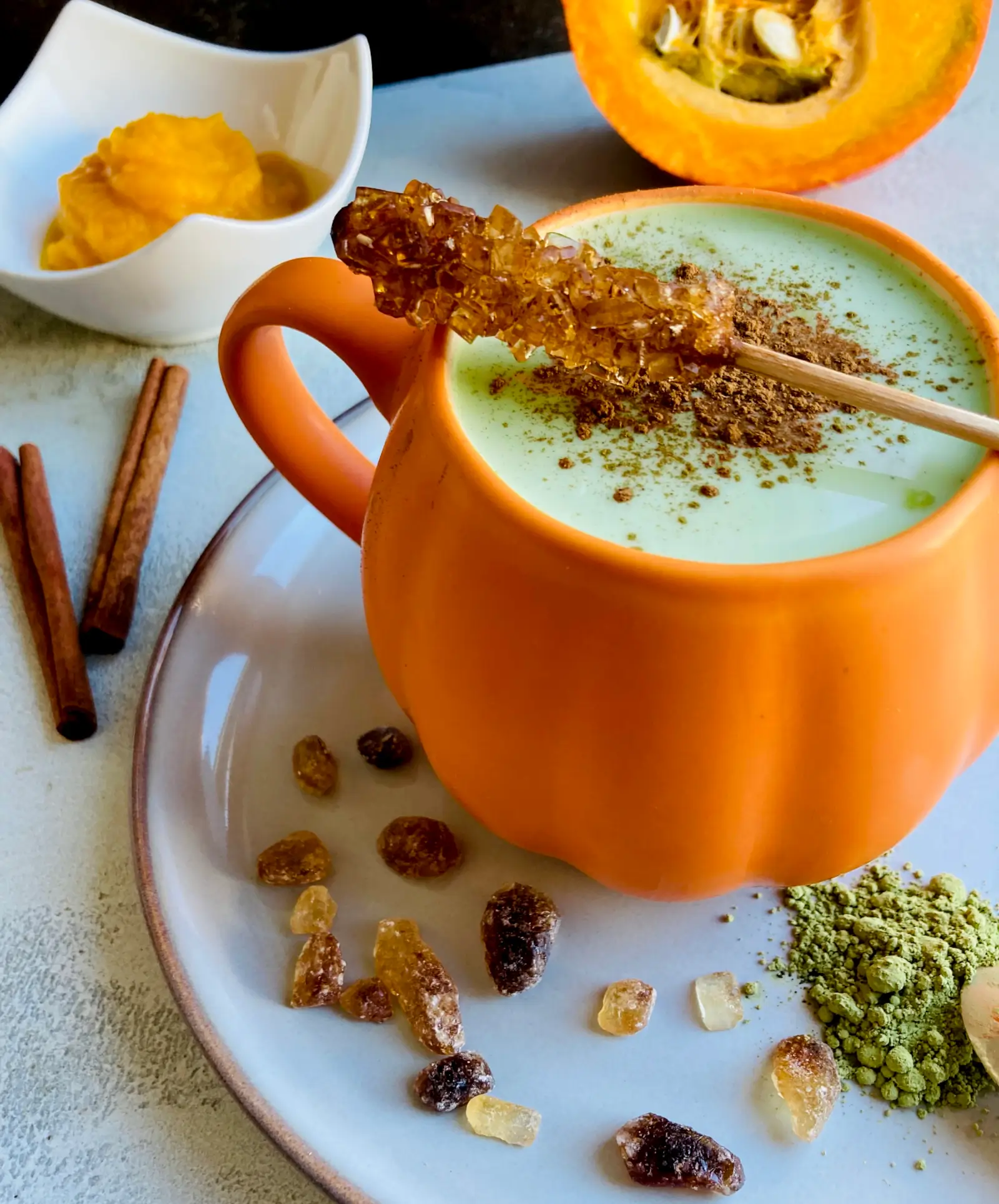 Pumpkin Spice Matcha Latte