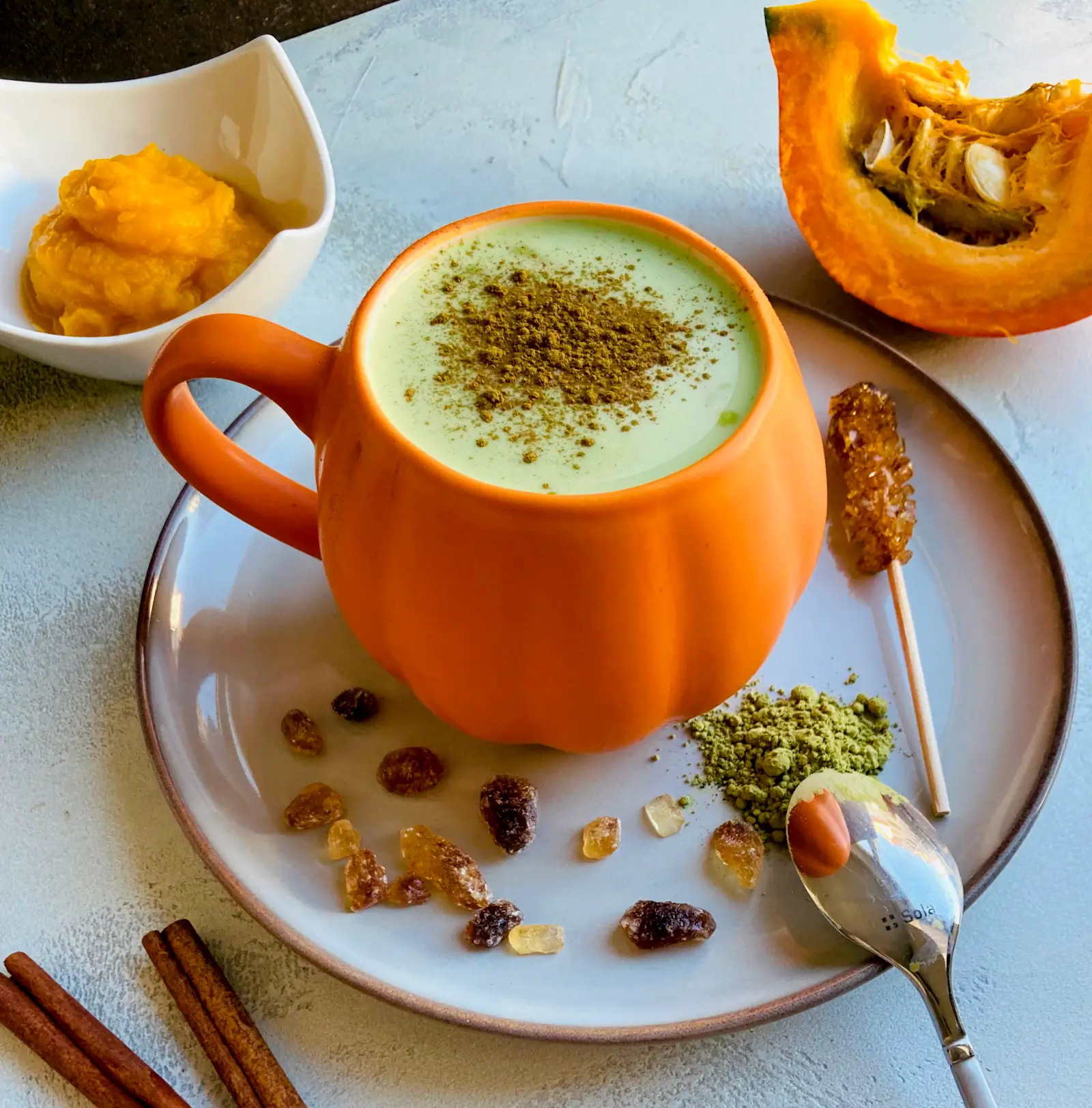 Pumpkin Spice Matcha Latte